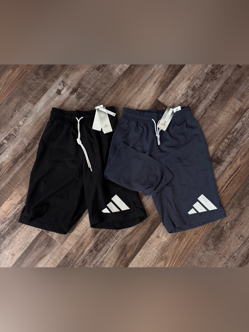 Lot 2 New NWT Adidas Woven Snap Basketball Shorts Men's Size Small Black Gray